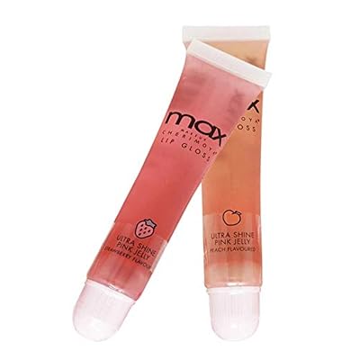 Cherimoya 2Pack MAX Makeup Pink Jelly Peach Lip Gloss