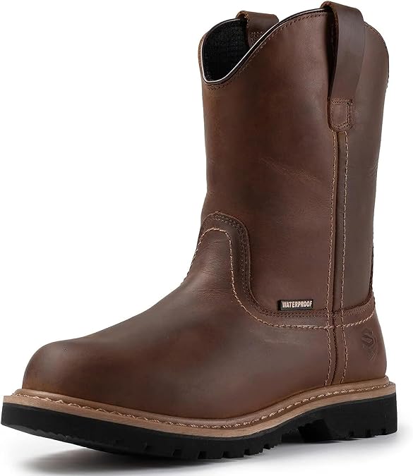 SUREWAY Men's Waterproof Wellington Work Boots