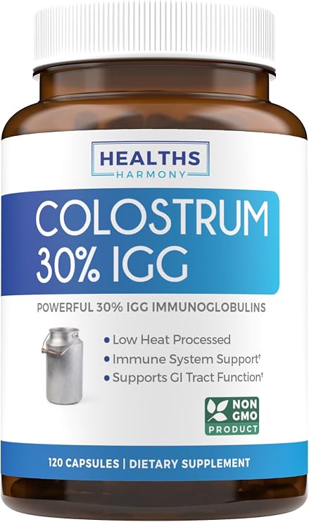 Bovine Colostrum for Women - Colostrum Supplement with 1,000mg per Serving and 30% IgG Immunoglobulins from First Milking - Low Heat Processed for Maximum Potency Non-GMO & Made in the US (2 Month)