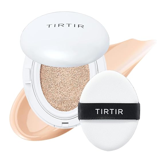 TIRTIR My Glow Cream Cushion | Natural Coverage, Hydrating, Dewy, Glow Finish, 24-Hours Long Lasting, Moisture barrier, Korean Cushion, Pack of 1 (0.63 oz.), #23N Sand