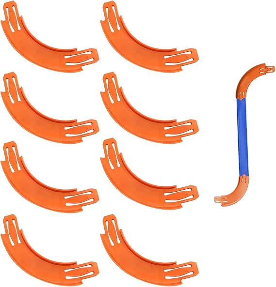 8pcs Turn Track Pieces For HotWheels - 20x4x1.5cm Racing Car 90 Degree