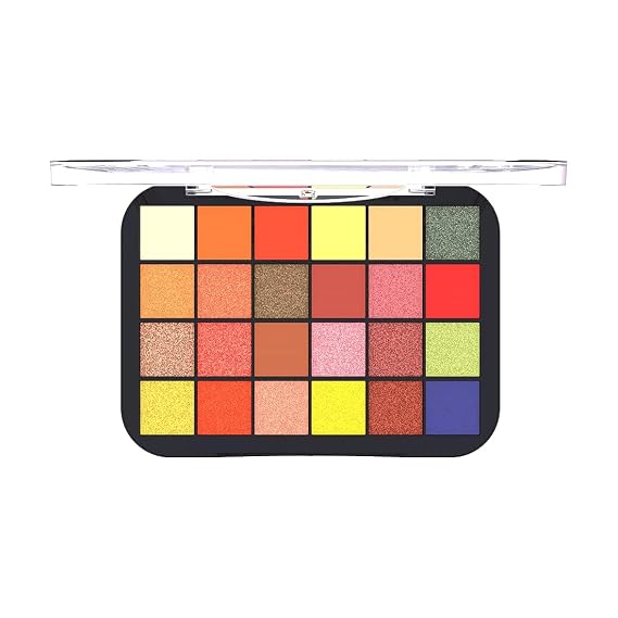 BEMT Pro Eyeshadow Palette 24 Bold Shades with Matte and Shimmer Finish Blendable & Buildable Eye Makeup Kit Compact 35g Travel-Friendly Palette (Multi 02)