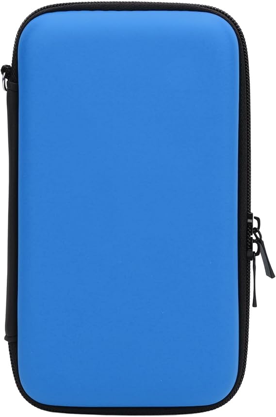 Generic 2DS XL 3DS 用保護ハードシェルキャリングケース - コンソールアクセサリー用の安全な収納ポーチ、旅行に最適 - PU EVA 素材 青