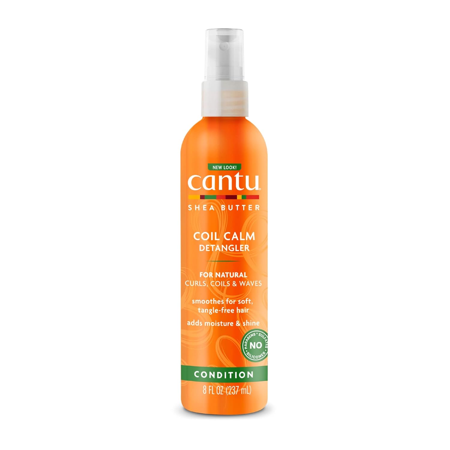 Cantu Coil Calm Detangler with Shea Butter for Natural Hair, 8 fl oz Packaging May Vary
