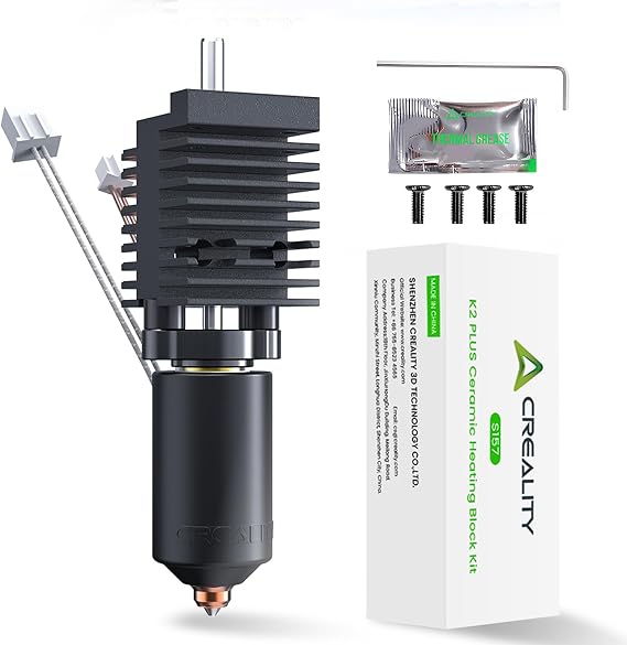 Creality Official K2 Plus Ceramic Heating Block Hotend Kit, Unicorn Quick Swap Nozzle Kit, 350C High Temperature Resistant, All-Metal Integrated Design Kit for Creality K2 Plus 3D Printers