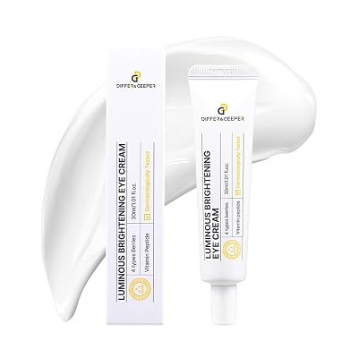 Differ & Deeper Luminous Brightening Eye Cream Eye Moisturizer for Dullness, Dark Circles & Radiant-Looking Skin | K-Beauty Skincare 30ml