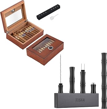 TISFA Cigar Humidor and Multifunctional Cigar Draw Tool