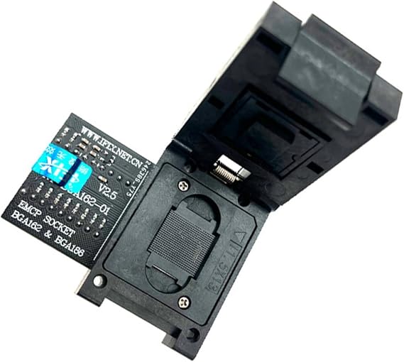 Professional BGA162 BGA186 EMMC Socket Adapter Bounding Box Memory Reader Socket Replacement for RT809H Programmer