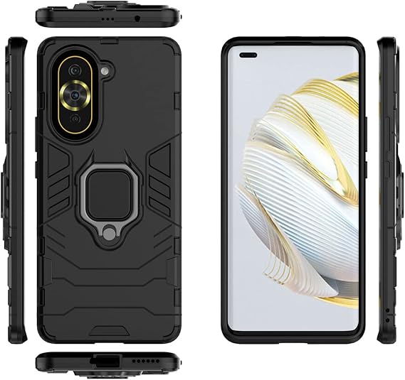 Case for Huawei Nova 10 Pro Case Cover,Magnetic Car Mount Bracket Shell Case for Huawei Nova 10 Pro GLA-AL00 Case Black