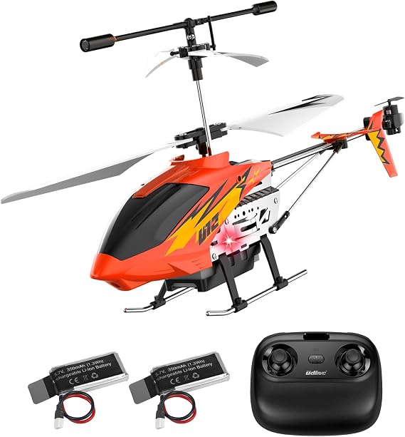 U12 Remote Control Helicopter Mini RC Helicopter with Altitude Hold Red | One Key take Off/Landing and 2 Batteries,High/Low Speed,LED Light,for Adults Kids