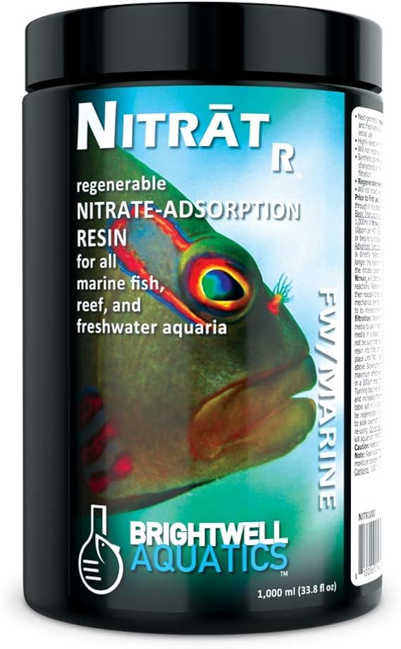 Brightwell Aquatics NitratR Regenerable Nitrate Filter Resin, 1L