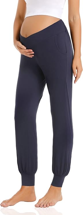 Foucome Women's Maternity Pants Under Belly Activewear Joggers