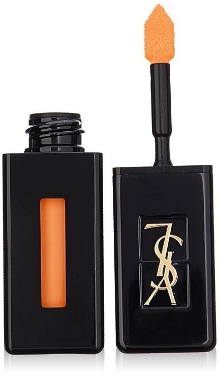 Yves Saint Laurent Vernis A Levres Vinyl Cream Lip Stain, 408 Corail Neo-pop, 0.18 Ounce