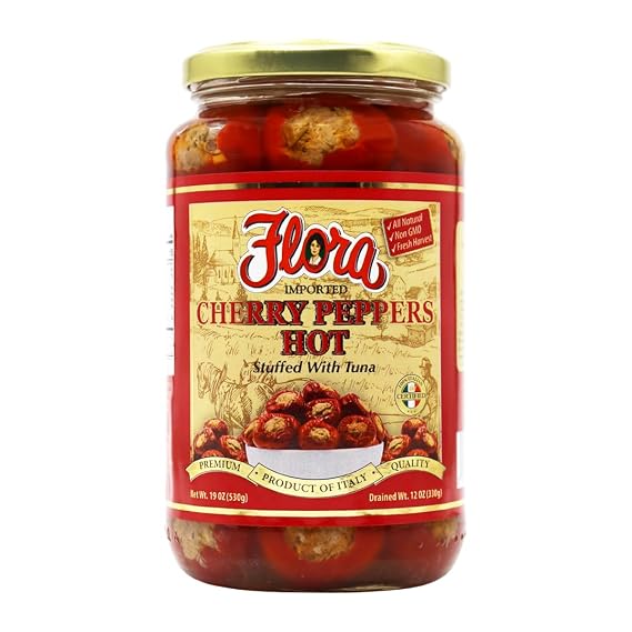 Hot Cherry Peppers Stuffed with Tuna
