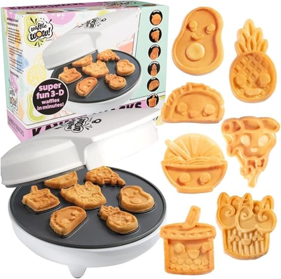 Fun Food Friends Mini Waffle Maker- 7 Different Kawaii Style Pancakes