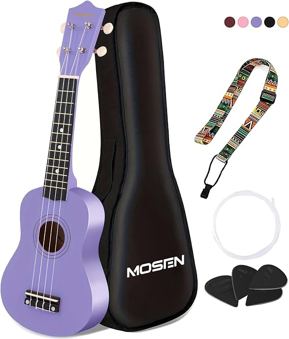 MOSEN 21 Inch Professional Ukulele Starter Kit for Beginner Adult Students