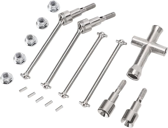 Keenso RC Car Front Rear Drive Shaft RC Car Drive Shaft Kit, RC Car Steel Drive Shaft for SCY 1/16 16103 16201 16101 16102 Pro RC Cars Rotor Shafts, #611, KeensoTMPQUHNK95