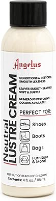 Angelus Shoe Cream Leather Balm 4oz - Conditions & Restores Leather Boots, Furniture, Jackets, Shoes, Purses, Accessories - Neutral