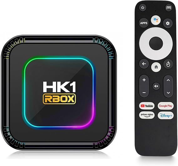 Global Connect Android TV Box Smart HK1 RBOX RK3528 Quad Core ARM Cortex Android TV Box 13.0 4G RAM+64G ROM WiFi 6 USB 3.0 BT5.0 Ultra HD 1080P 3D/8K