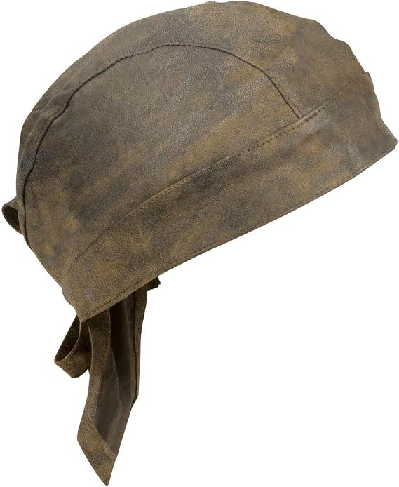Milwaukee Leather MP7990 Unisex Distressed Brown Motorcycle Leather Cap