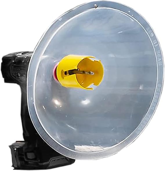 Rack-A-Tiers Driller's Dust Bowl - Hole Saw dust Bowl Installing recessed Lights, Works for All Hole saws, Flexible Drywall Dust Collector, Overhead Drilling dust Catcher (48000)