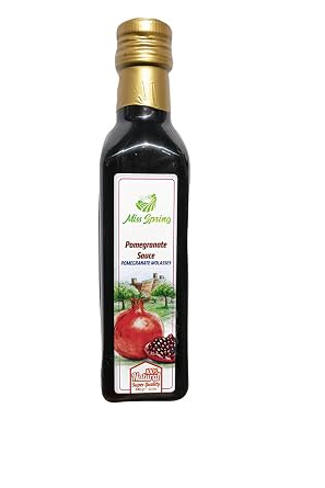 Miss Spring Pomegranate Molasses | All Natural + Vegan Friendly Molasses | Made with Pomegranate Fruit Juice | Ideal for Mediterranean cooking, Desserts, Salads Dressing & Dish Sauce - 12 Oz 340 g