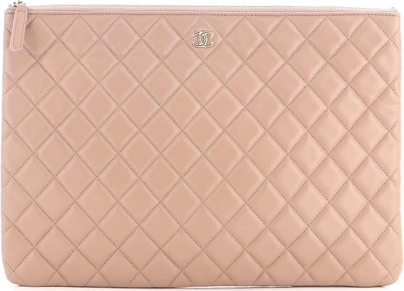Pre-Loved O Case Clutch Large, Neutral