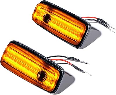 AstraDepot Dynamic LED Side Marker Light Assembly Turn Signal Lamps Compatible with Mercedes Benz W463 G-Class 1986-2002 Amber-Smoke Lens
