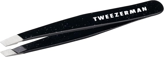 Tweezerman Dusted Onyx Mini Slant Tweezer, Stainless Steel (Pack of 1)