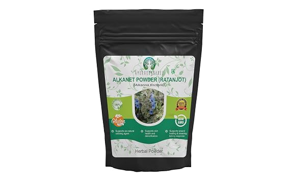 AYURVEDASHREE Alkanet Root Powder (Ratanjot/Arnebia Nobilis) - 50g I Soap Making Supplies Natural Colorant I Handmade Cosmetics