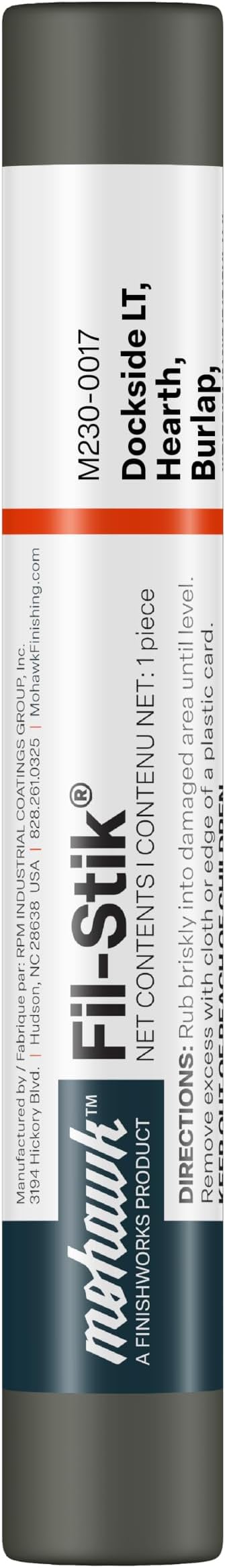 MOHAWK Finishing Products Fill Stick (Fil-Stik) Putty Stick for Wood Repair (SM Slate)- Rub On Semi-Soft Wax Filler Stick