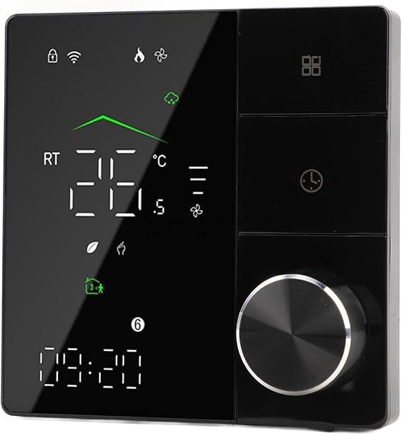 Smart Thermostat for Home, Wi Fi Thermostat Voice and APP Control Touch Screen, Programmabl Thermostat Works with Echo, Tmall Genie