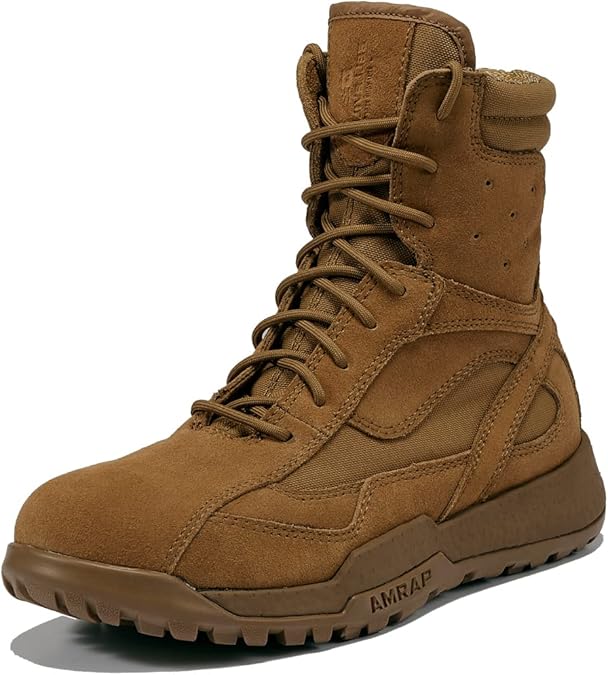 Belleville BV505 AMRAP Field Boot, AR 670-1 Compliant Military Boots | AR 670-1 Compliant, EVA Footbed & TPU Midsole, 100% Rubber Lug Outsole, Tactical Boots for Men, Motorcycle Shoes, Lightweight