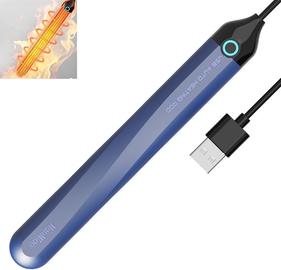 USB Space Heater Stick Pad Automatic Temperature Control 46C Heating Uniform Warmer Cable Length 2.3ft (Purple)