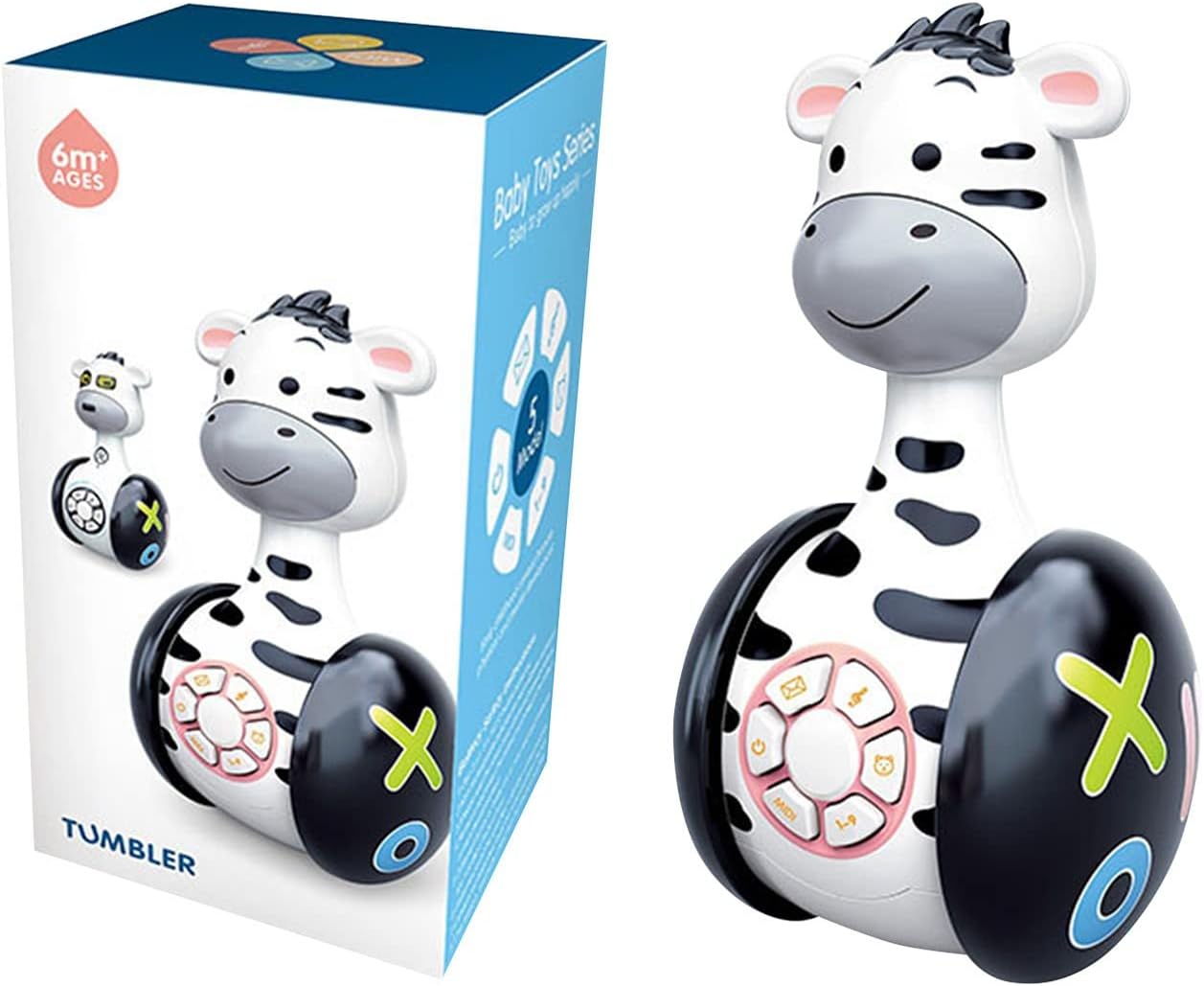 Baby Cartoon Shape Sliding Tumbler Story Machine Multi Function Educational Music Light Toy Boy Girl Toy Gift Girls Age 1-2 Years Old Stem A, One Size