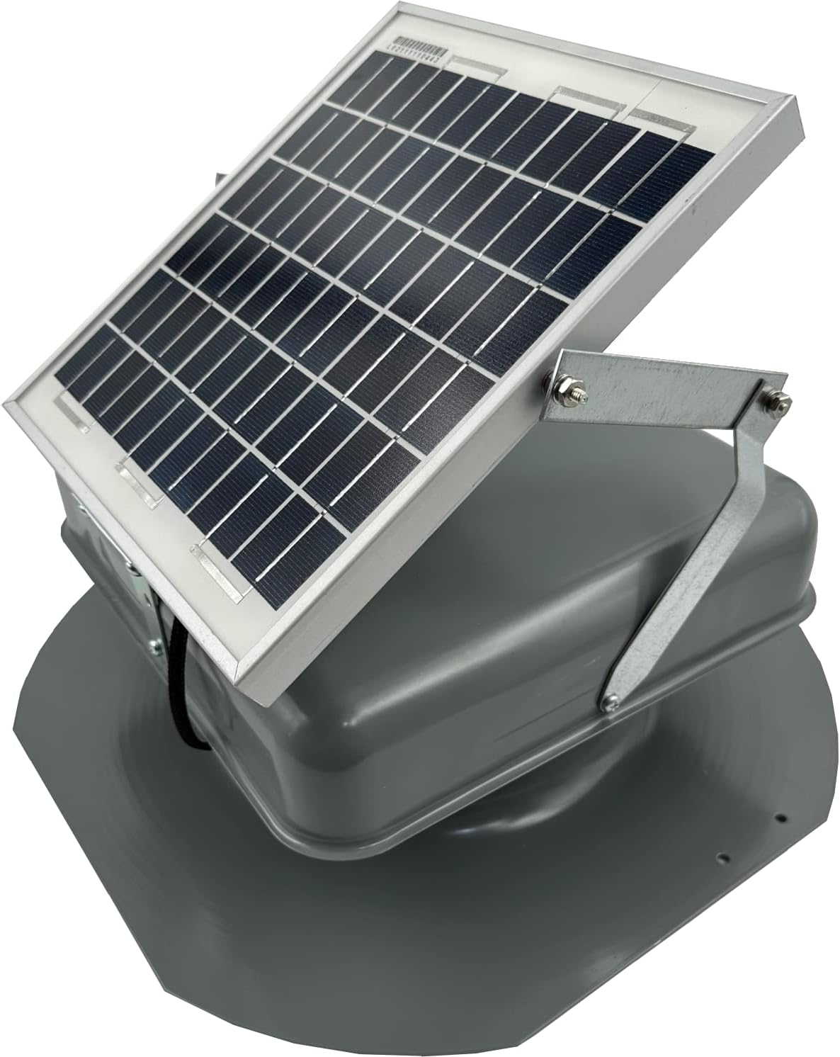 Solar Mega RoofBlaster 2.0 Gray Vent Adjustable Solar Panel Mount | Solar Attic Vent | Solar Roof Attic Fan | Improved Design