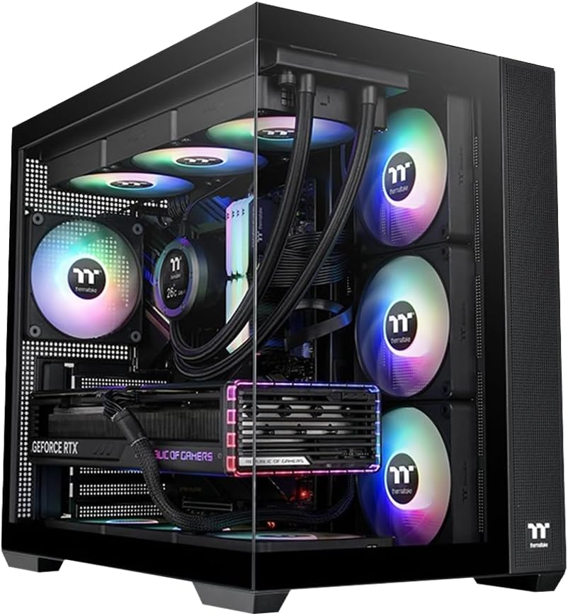 Thermaltake View 380 850W 80 Gold ARGB USB 3.2 Siyah ATX Mid Tower Kasa CA-3Z2-85M1WE-00
