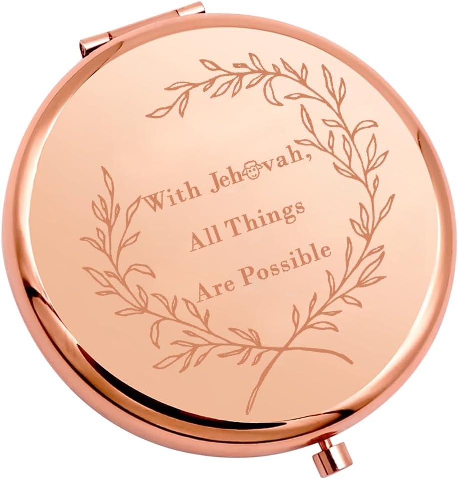 MAOFAED Bible Verse Gift, Bible Quote, Compact Mirror for Women, Christian Gift, Travel Mirror, Pocket Mirror