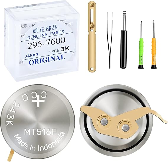 295-7600 Watch Battery Compatible with Citizen Eco-Drive 295-76/295-7600 A930 A980 B020 B023 A930 A980 MT516 MT516F Sealed Capacitor Rechargeable Battery
