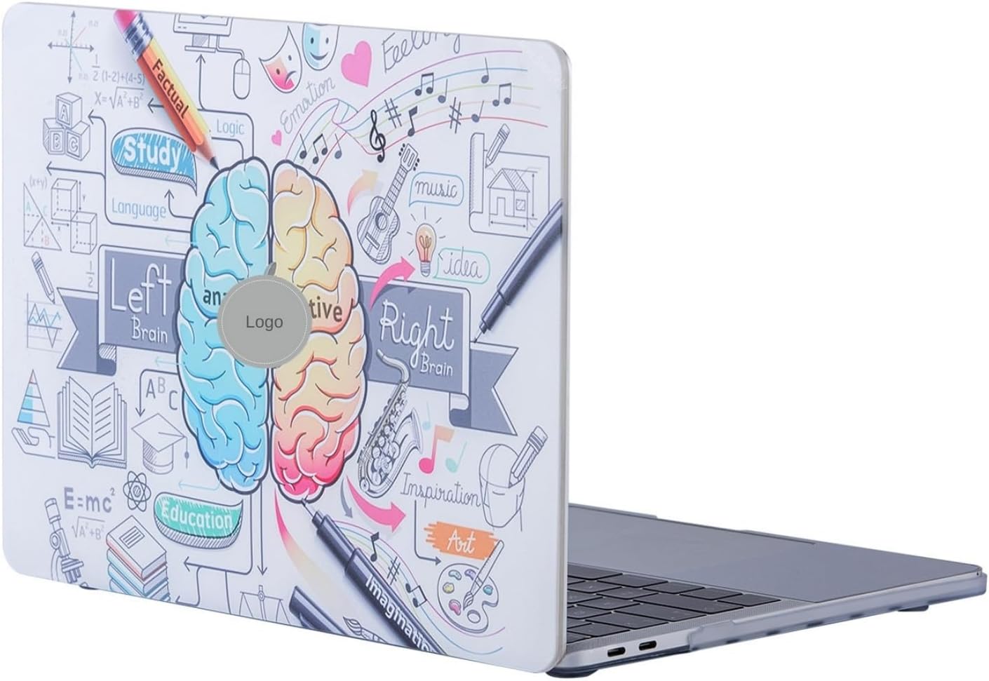 McStorey MacBook Air Kılıf 13 inç – A1369 A1466 ile Uyumlu 2010-2017 Eski USB Girişli Model | Brain Beyin Desenli Sert Koruma Kapak | İnce, Hafif, İz Bırakmayan Çizilmeye Dayanıklı Tasarım Beyaz