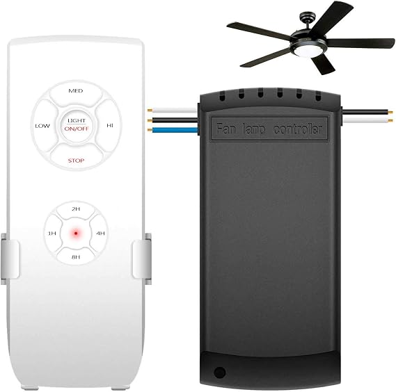 Universal Ceiling Fan Remote Control Kit 3-in-1 Ceiling Fan Light Timing & Speed Wireless Remote Control and Receiver Kits for Ceiling Fan Lamp