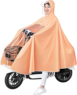 Electric Scooter Rain Poncho, Reusable PVC Mobility Scooter Rain Cover, All Round Protective Coat, Portable Full Body Rain Coat for Adults Riding