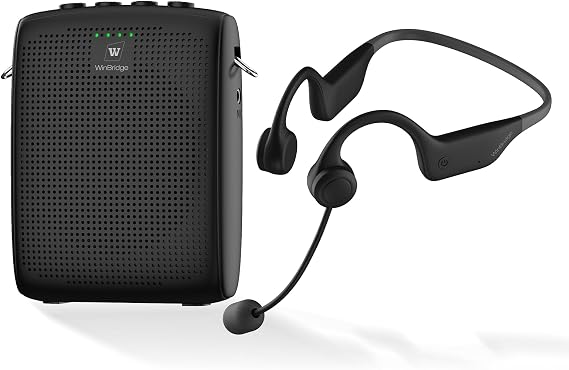 WinBridge Wireless Voice Amplifier with Ear-Secured Mic for Fitness & Tours