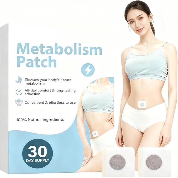 Metabolism Support Patches, Natural Ingredients, with Paeonia Lactiflora Root and Ginger and Cinnamon Bark Oil, Body Patches for Women,30 Count