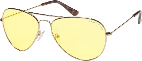 Eagle Eyes Classic Aviator Night-Lite - Night Driving Glasses