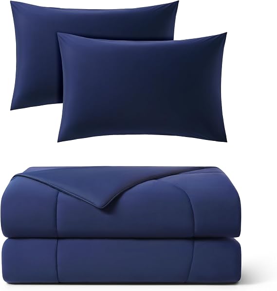 REST Evercool Comforter Plus Pillowcases Bundle:, King Size, Midnight Blue