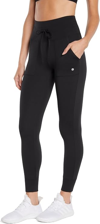 Bally Total Fitness Womens Drawstring Jogger Leggings