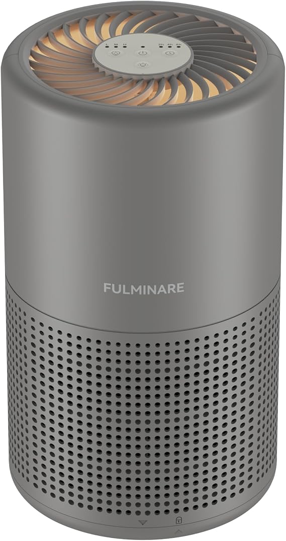 FULMINARE Air Purifiers for Bedroom H13 True HEPA Air Filter (Gray)