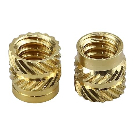 100-pack M3 x 4L x 5D Brass Threaded Inserts, Heat Set Knurled Nuts for 3D Printing & Plastics, Female Threaded Brass Inserts