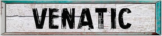 VENATIC 8" Rectangle White Washed Weathered Painted Wood Look Decal Bumper Sticker for use on Any Smooth Surface